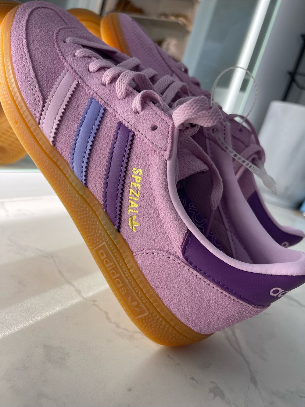 GOAT Adidas Spezial Purple Suede Sneakers in Lilac and Purple with Gum Sole Must